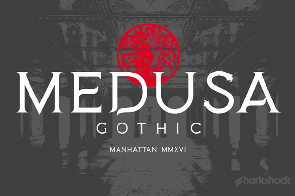 Medusa Gothic: Command Attention with Romanesque Serif Typography